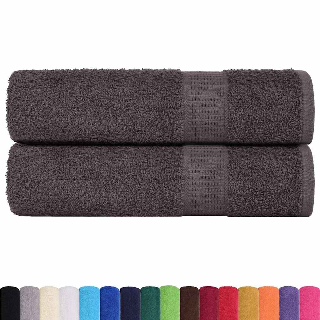 Vidaxl Bath ručníky 2 St 100x150 cm 360 g m² 100% bavlněný antracit