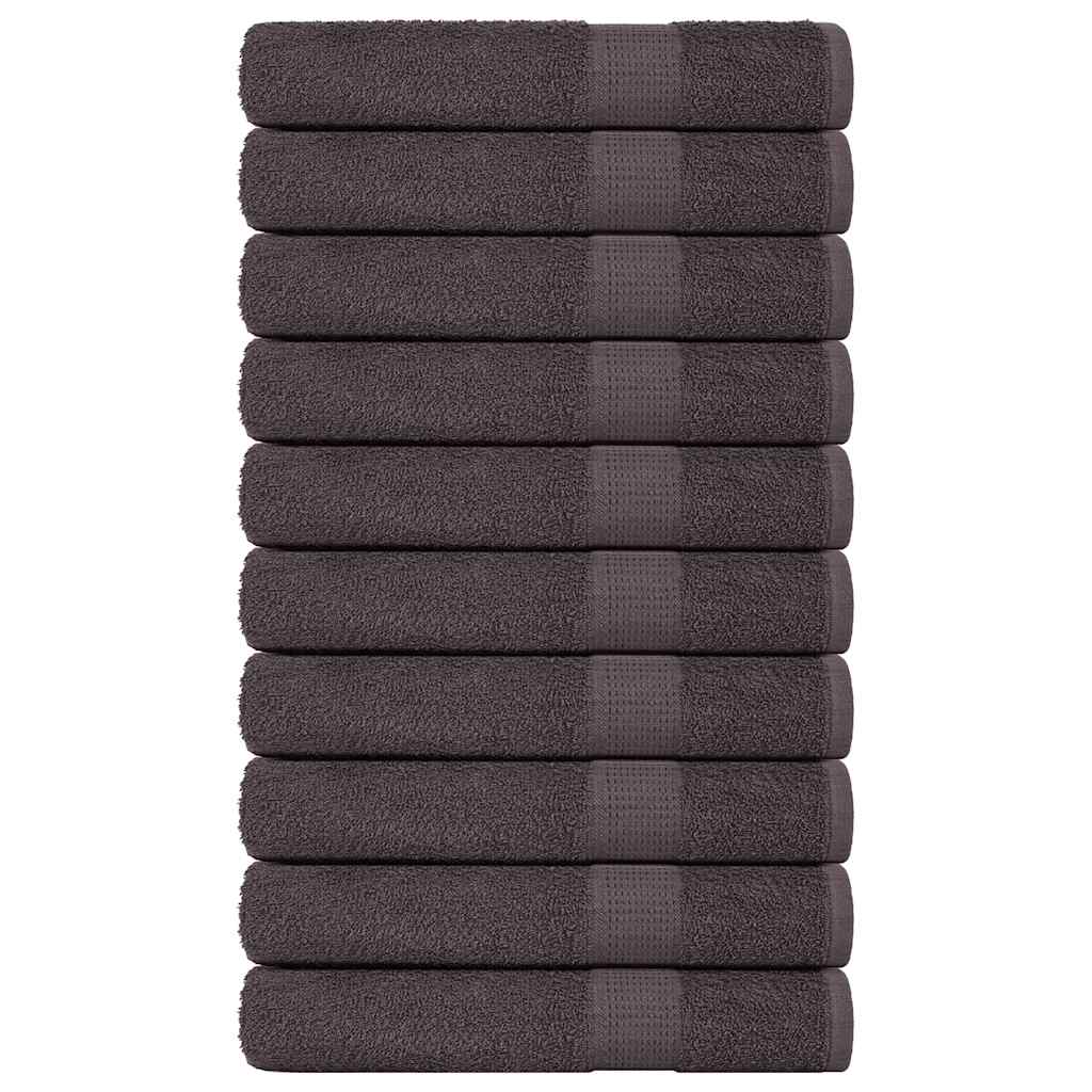 Serviettes sauna vidaxl 10 ST 80x200 cm 360 g m² 100% coton anthracite