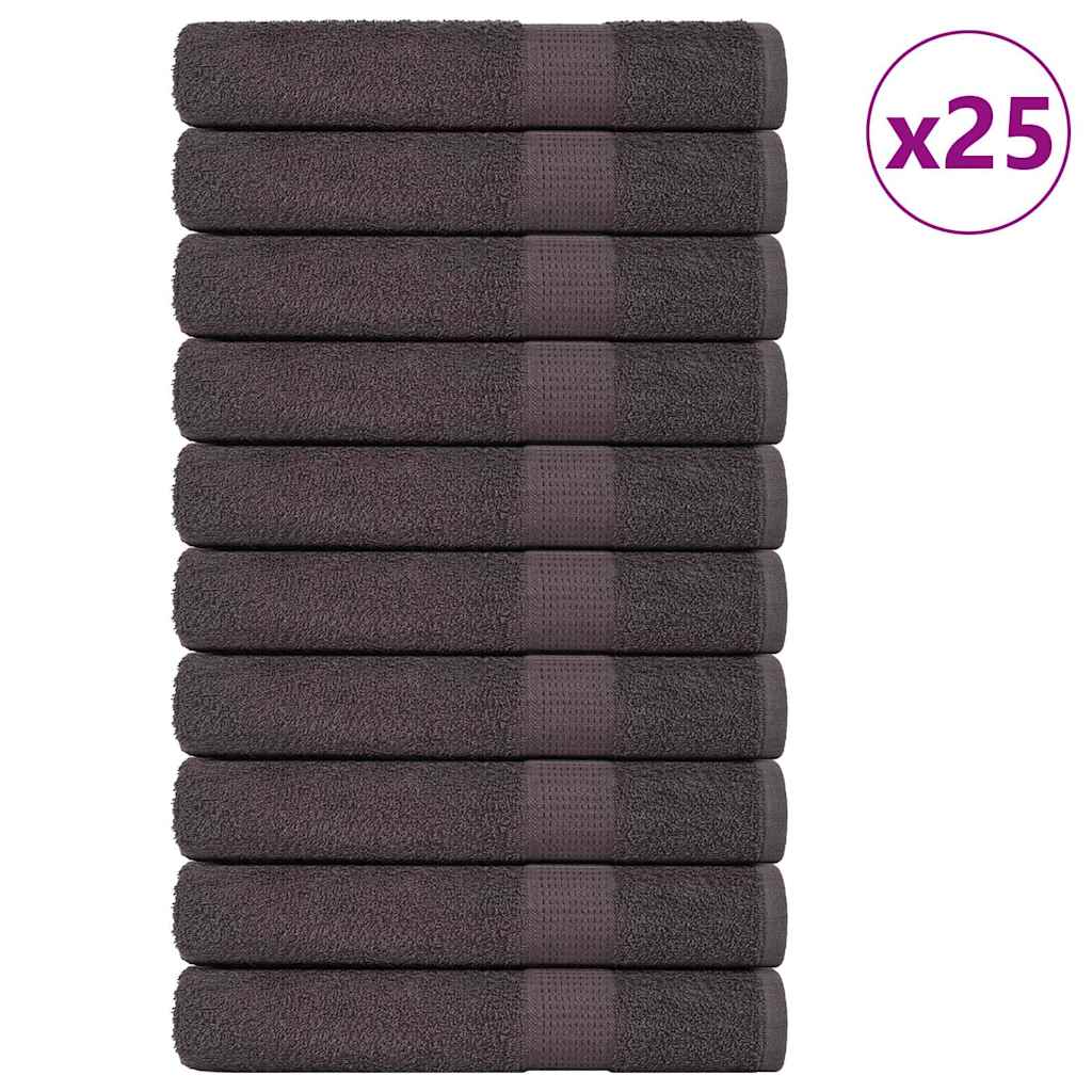 Serviettes de sauna vidaxl 25 ST 80x200 cm 360 g m² 100% coton anthracite