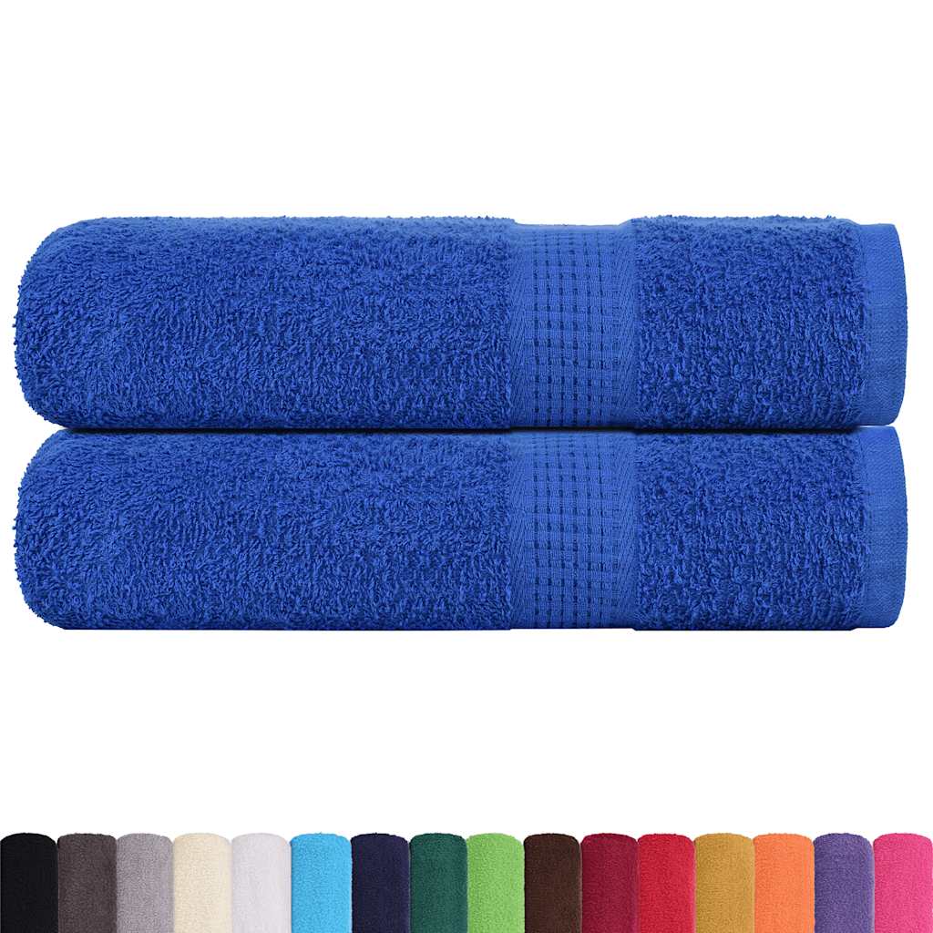 Toallas de baño Vidaxl 2 st 100x150 cm 360 g m² 100% de algodón azul