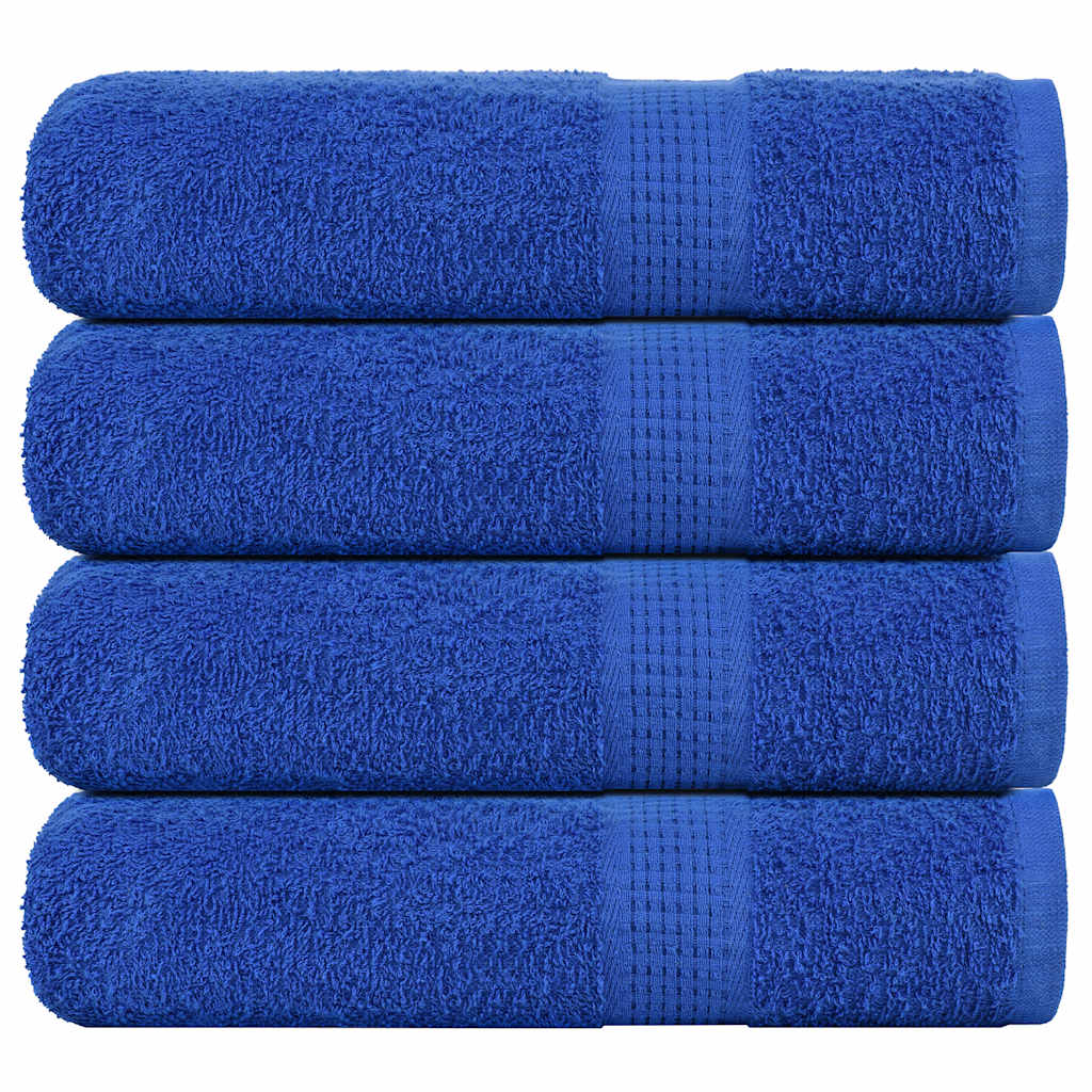 Serviettes de bain vidaxl 4 pcs 100x150 cm 360 g m² 100% coton bleu