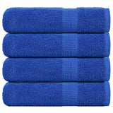 Serviettes de bain vidaxl 4 pcs 100x150 cm 360 g m² 100% coton bleu