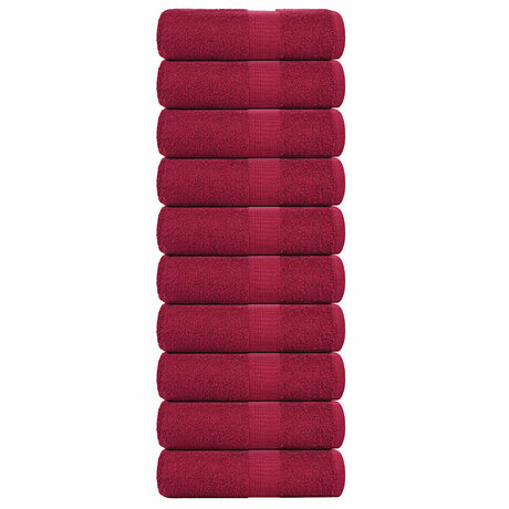 Vidaxl washandjes frogn 10 st 30x30 cm 360 g m² bordeaux