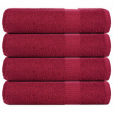 Vidaxl handdoeken frogn 4 st 50x100 cm 360 g m² bordeaux