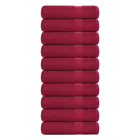Vidaxl handdoeken frogn 10 st 50x100 cm 360 g m² bordeaux