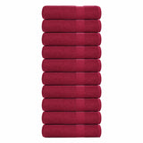 Vidaxl douchehanddoeken frogn 10 st 70x140 cm 360 g m² bordeaux