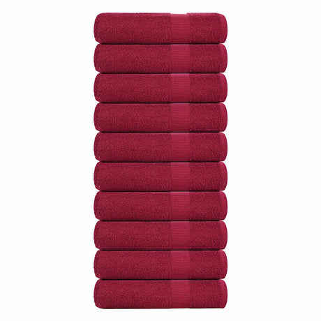 Vidaxl douchehanddoeken frogn 10 st 70x140 cm 360 g m² bordeaux