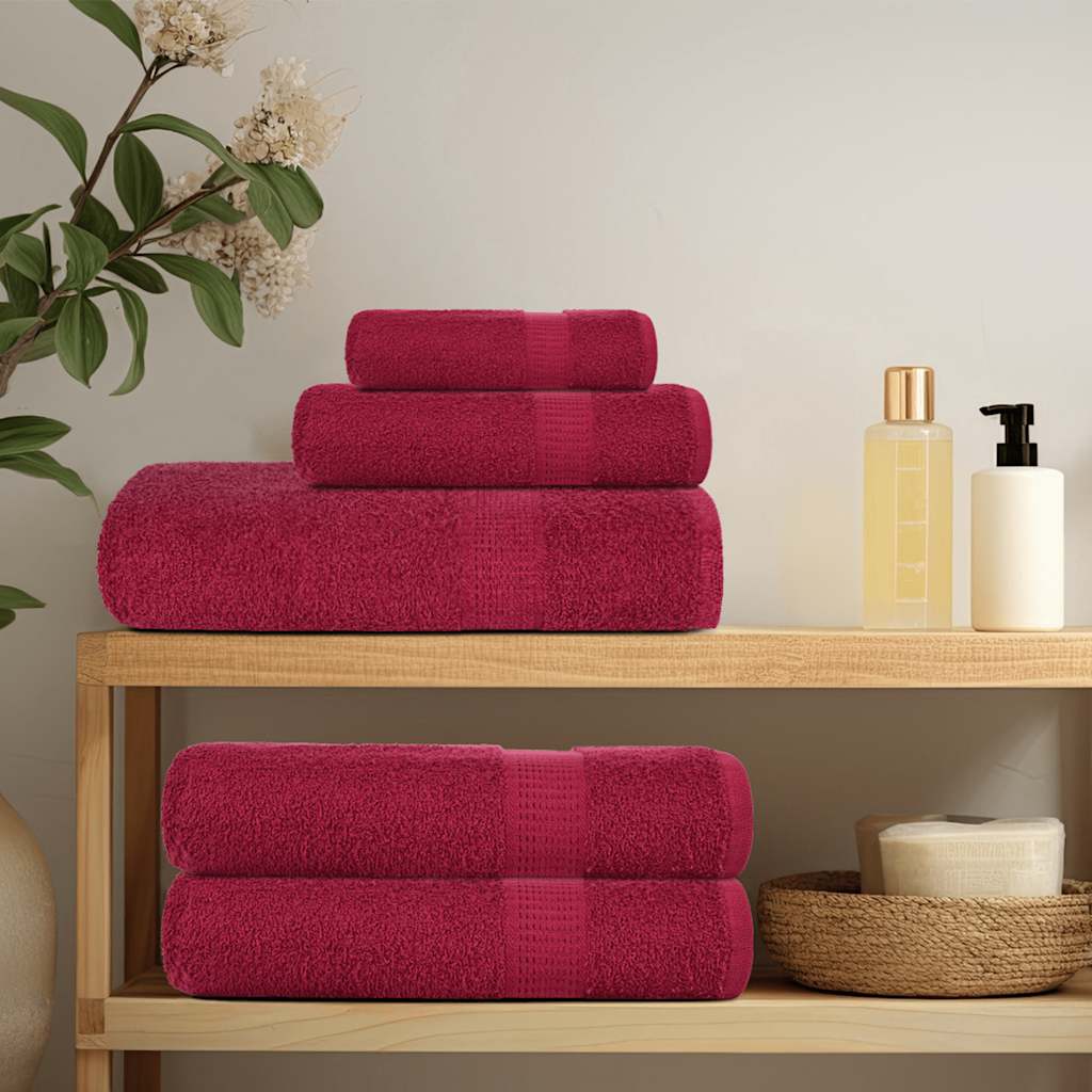 Vidaxl douchehanddoeken frogn 10 st 70x140 cm 360 g m² bordeaux