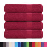 Vidaxl badhanddoeken frogn 4 st 100x150 cm 360 g m² bordeaux