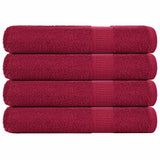 Vidaxl saunahanddoeken frogn 4 st 80x200 cm 360 g m² bordeaux
