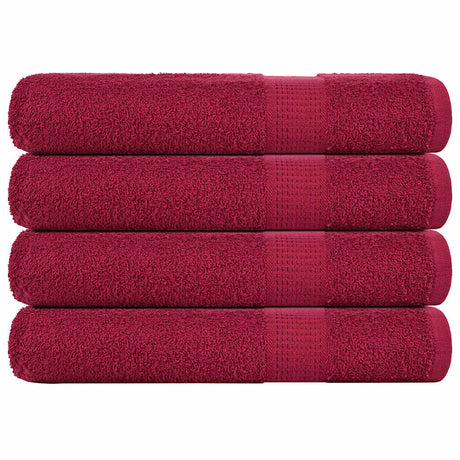 Vidaxl saunahanddoeken frogn 4 st 80x200 cm 360 g m² bordeaux