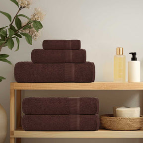 Vidaxl washandjes frogn 4 st 30x30 cm 360 g m² bruin