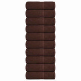 Vidaxl washandjes frogn 10 st 30x30 cm 360 g m² bruin