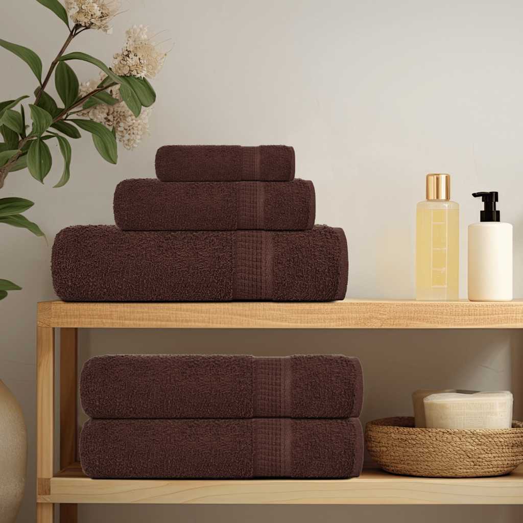 Vidaxl sauna towels 4 st 80x200 cm 360 g m² 100% cotton brown