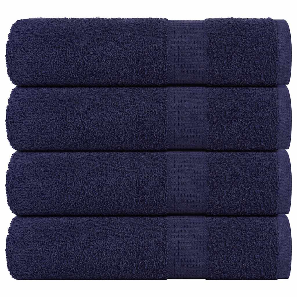 Vidaxl Asciugamani per doccia 4 ST 70x140cm 360 g m² 100% cotone blu navy