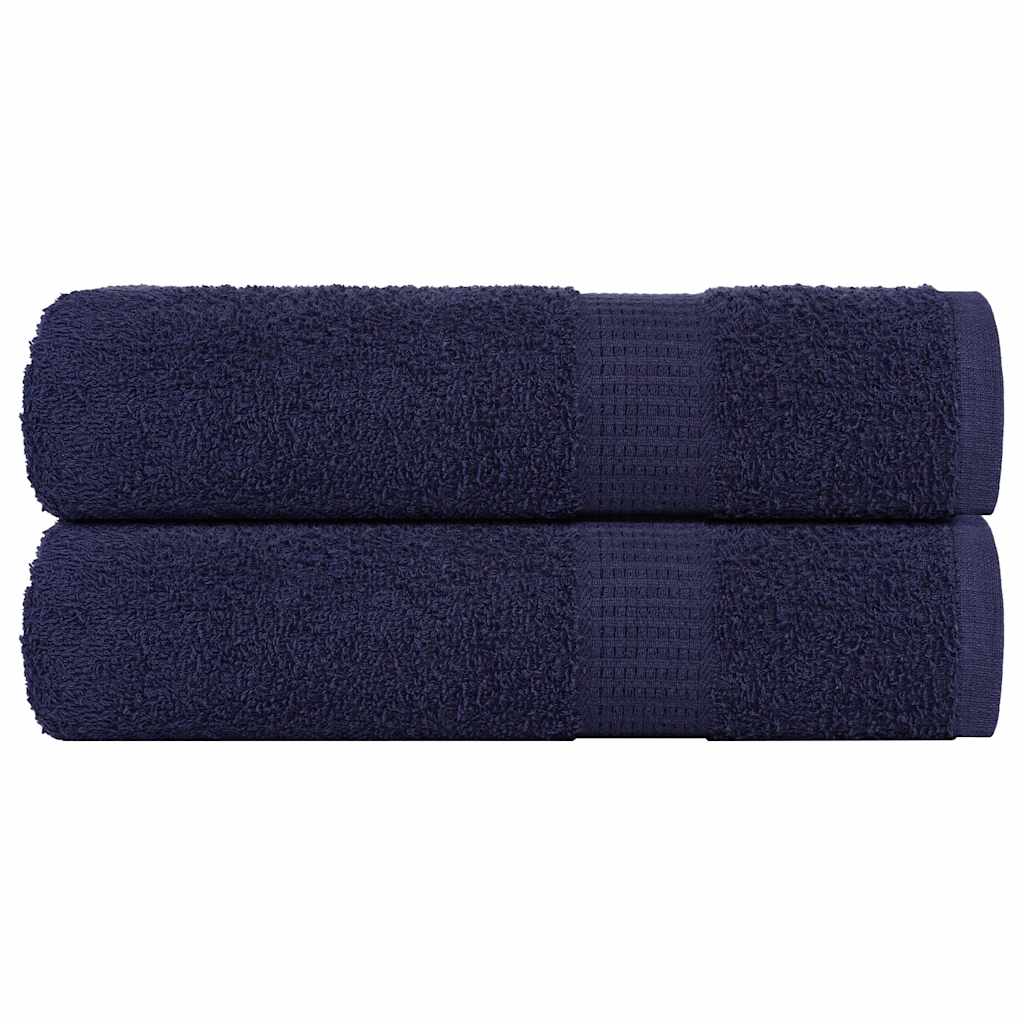 Asciugamani da bagno Vidaxl 2 ST 100x150 cm 360 g m² 100% cotone blu navy