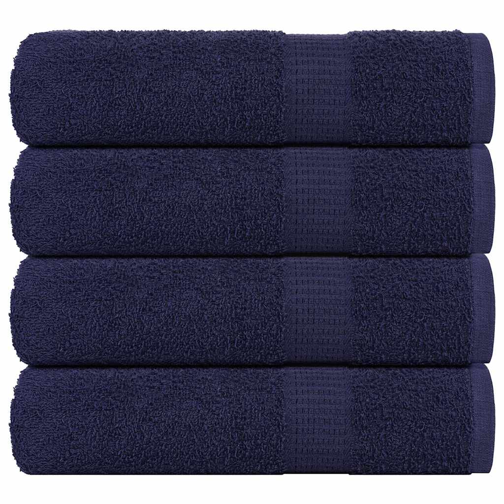 Vidaxl badehåndklæder 4 st 100x150 cm 360 g m² 100% bomulds Navy Blue