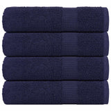 Vidaxl badehåndklæder 4 st 100x150 cm 360 g m² 100% bomulds Navy Blue