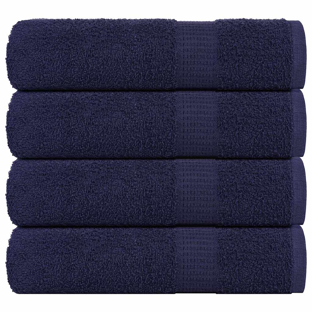 Vidaxl badhanddoeken frogn 4 st 100x150 cm 360 g m² marineblauw