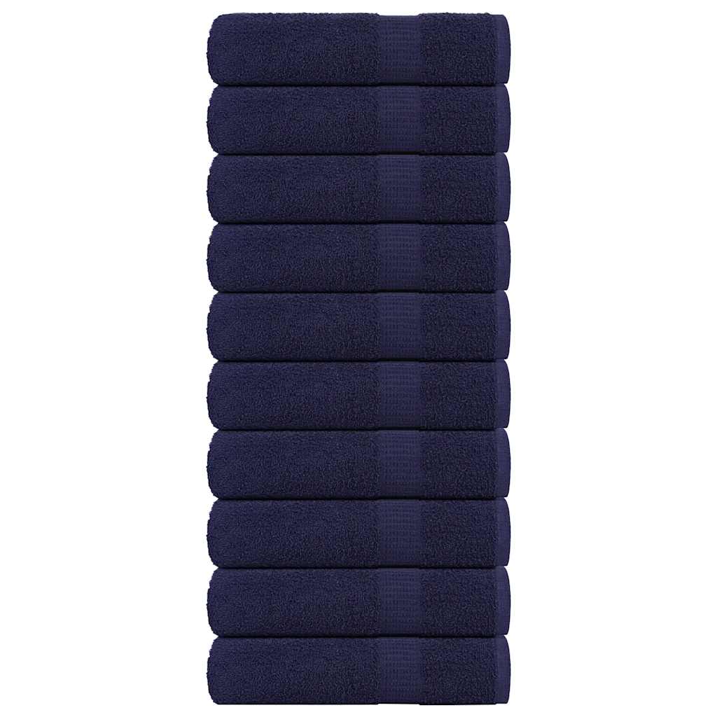 Vidaxl Bath Handels 10 PC 100x150 cm 360 g m² 100% bomulls marineblå