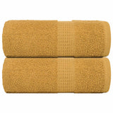Vidaxl washandjes frogn 2 st 30x30 cm 360 g m² goud