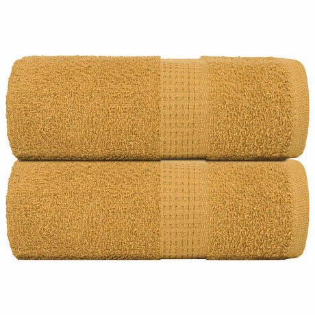 Vidaxl washandjes frogn 2 st 30x30 cm 360 g m² goud