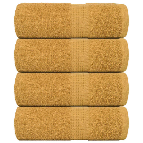 Vidaxl washandjes frogn 4 st 30x30 cm 360 g m² goud