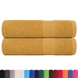 Vidaxl handdoeken frogn 2 st 50x100 cm 360 g m² goud