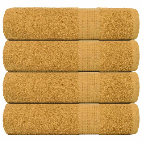Vidaxl handdoeken frogn 4 st 50x100 cm 360 g m² goud