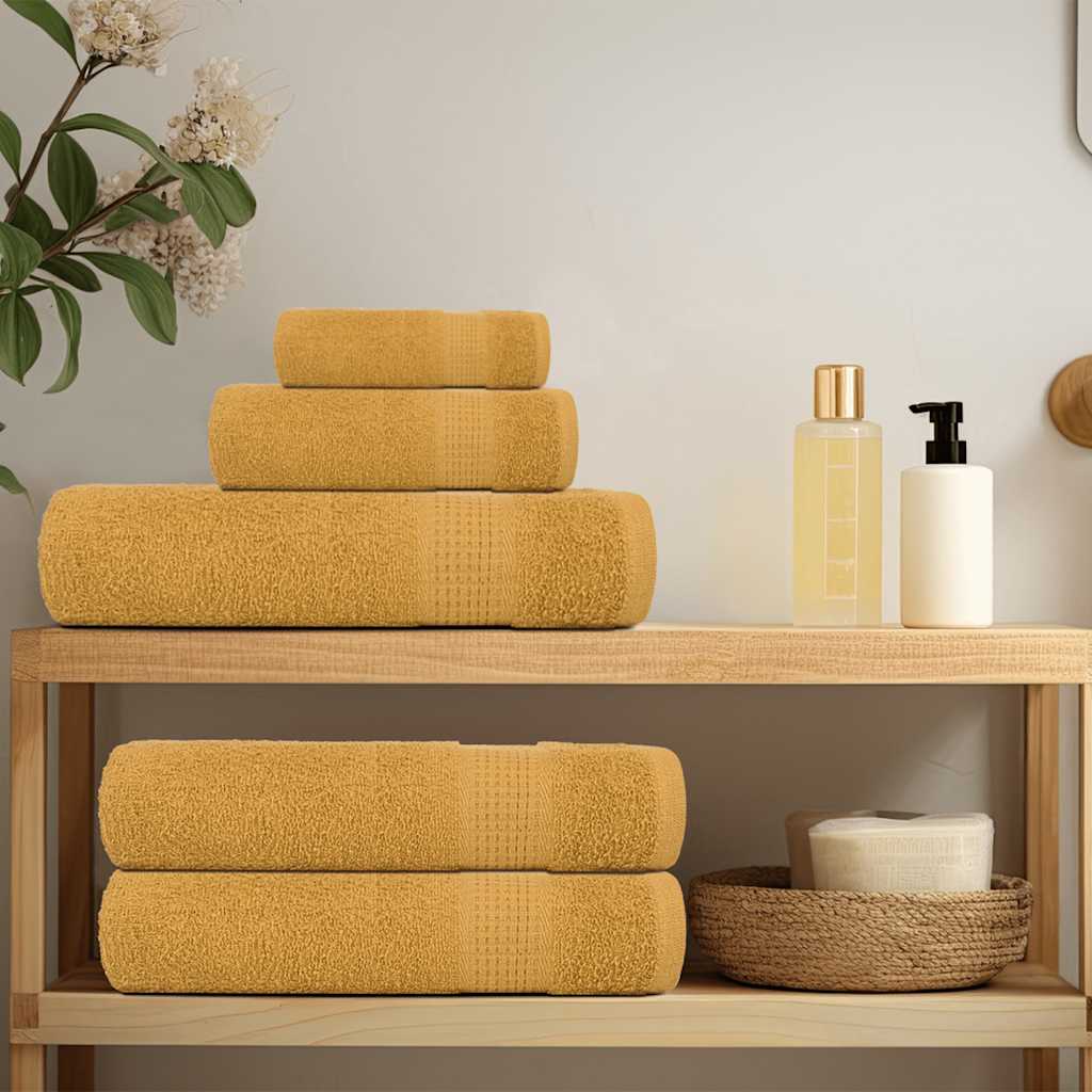 Vidaxl Towels 4 ST 50x100 cm 360 g m² 100% cotton gold colored