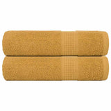 Vidaxl douchehanddoeken frogn 2 st 70x140 cm 360 g m² goud