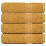 Vidaxl badhanddoeken frogn 4 st 100x150 cm 360 g m² goud