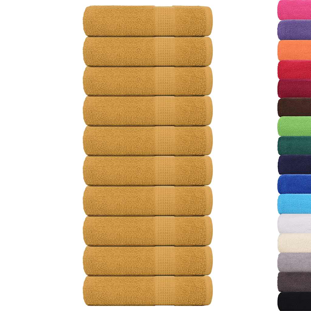 Toallas de baño Vidaxl 10 PCS 100x150 cm 360 g m² 100% de oro de algodón