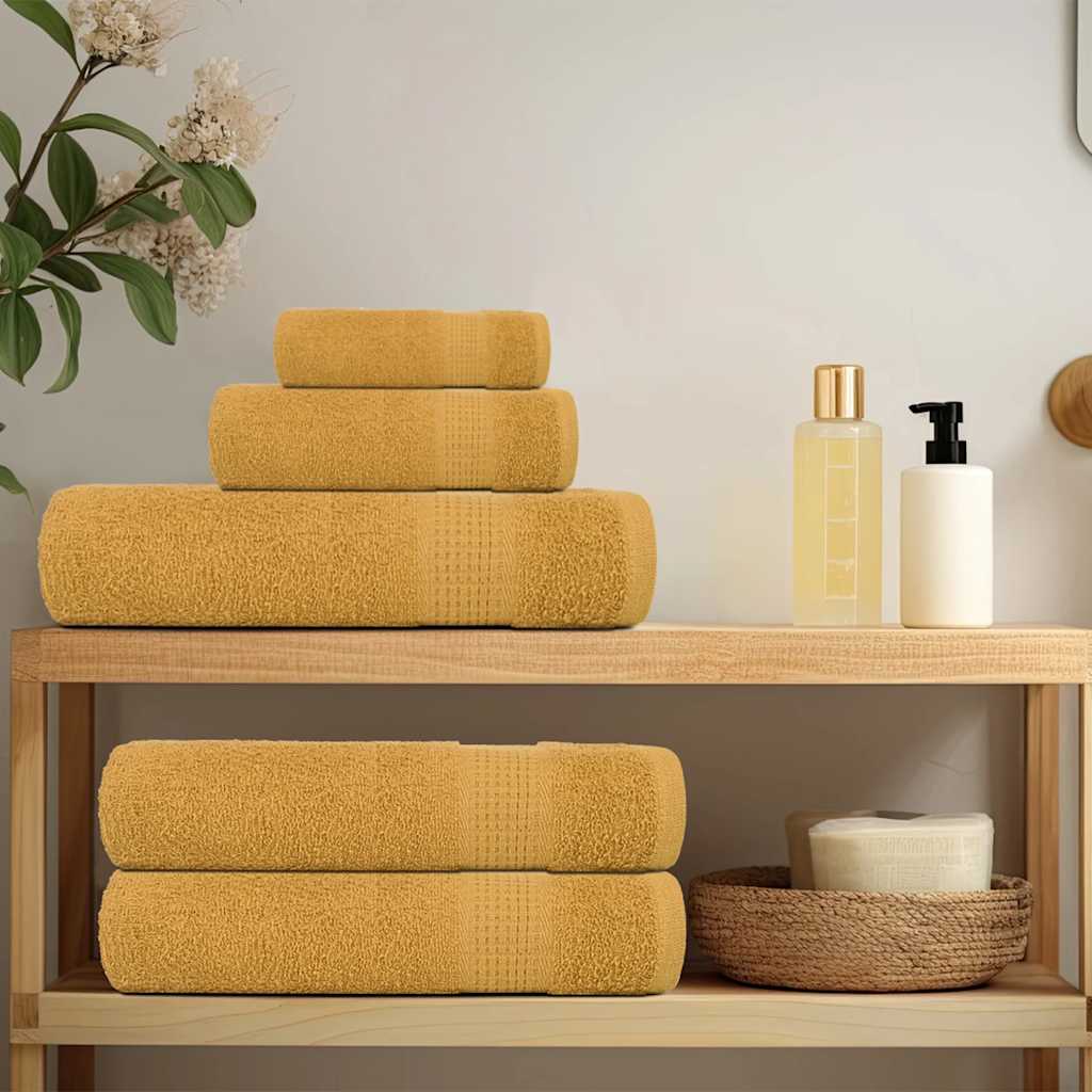 Toallas de baño Vidaxl 10 PCS 100x150 cm 360 g m² 100% de oro de algodón