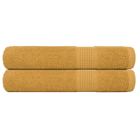 Vidaxl saunahanddoeken frogn 2 st 80x200 cm 360 g m² goud