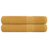 Vidaxl handdoeken frogn 2 st 100x200 cm 360 g m² goud