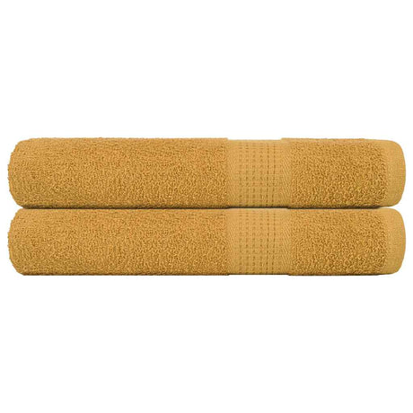 Vidaxl handdoeken frogn 2 st 100x200 cm 360 g m² goud