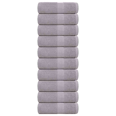 Vidaxl washandjes frogn 10 st 30x30 cm 360 g m² grijs