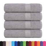 Serviettes de douche vidaxl 4 ST 70x140 cm 360 g m² 100% coton gris