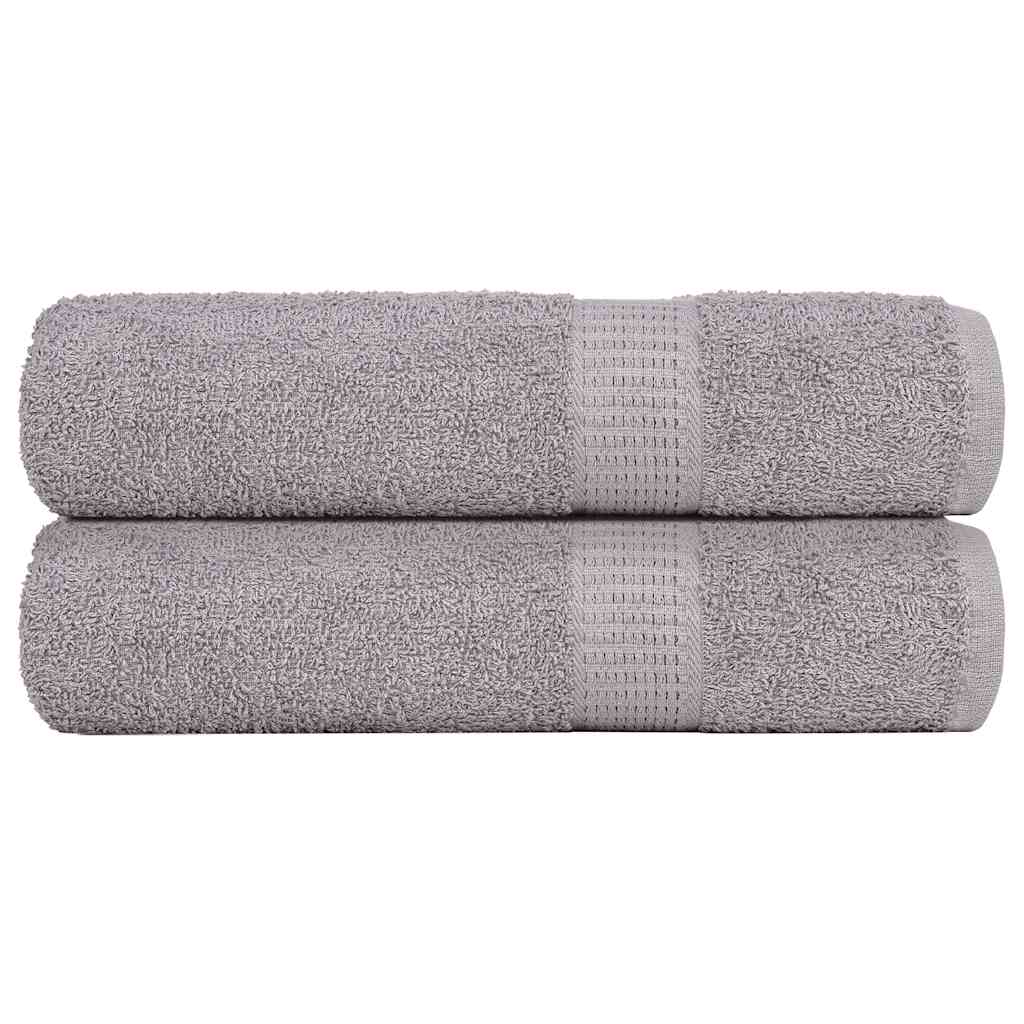 Asciugamani da bagno Vidaxl 2 St 100x150 cm 360 g m² 100% di cotone grigio