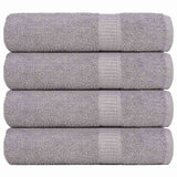 Serviettes de bain vidaxl 4 pc 100x150 cm 360 g m² 100% coton gris