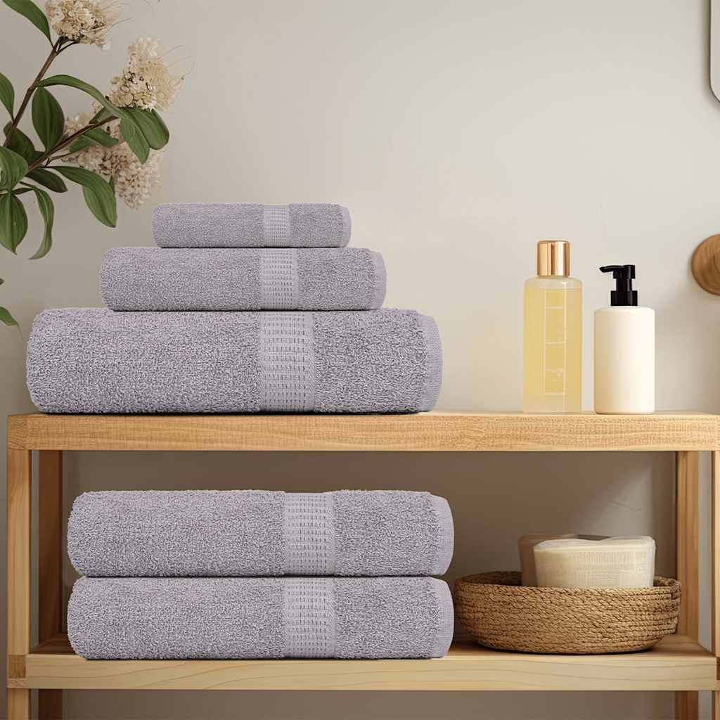 Serviettes de bain vidaxl 10 st 100x150cm 360 g m² 100% coton gris