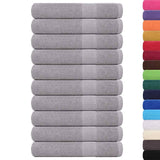 Vidaxl towels 10 pcs 100x200 cm 360 g m² 100% cotton gray