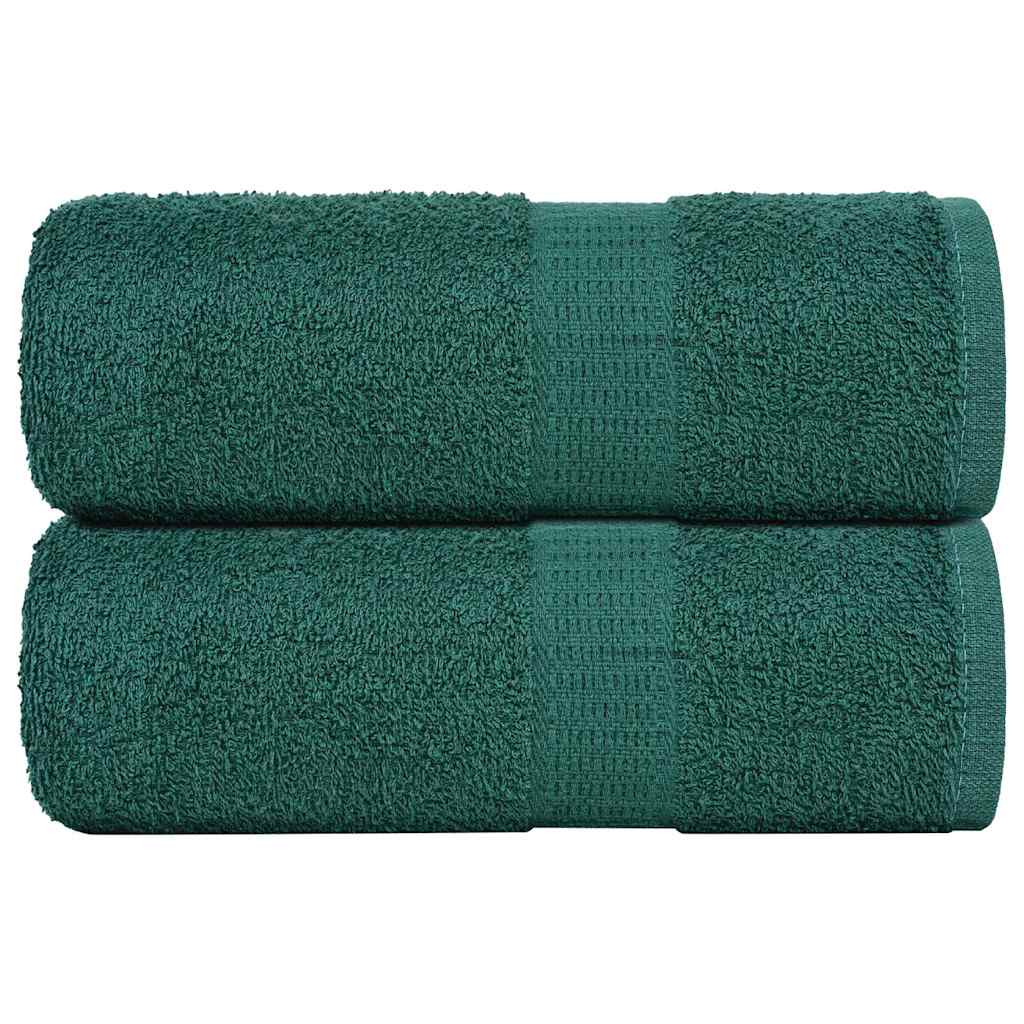 Vidaxl zeepdoekjes 2 st 30x30 cm 360 g m² 100% katoen groen