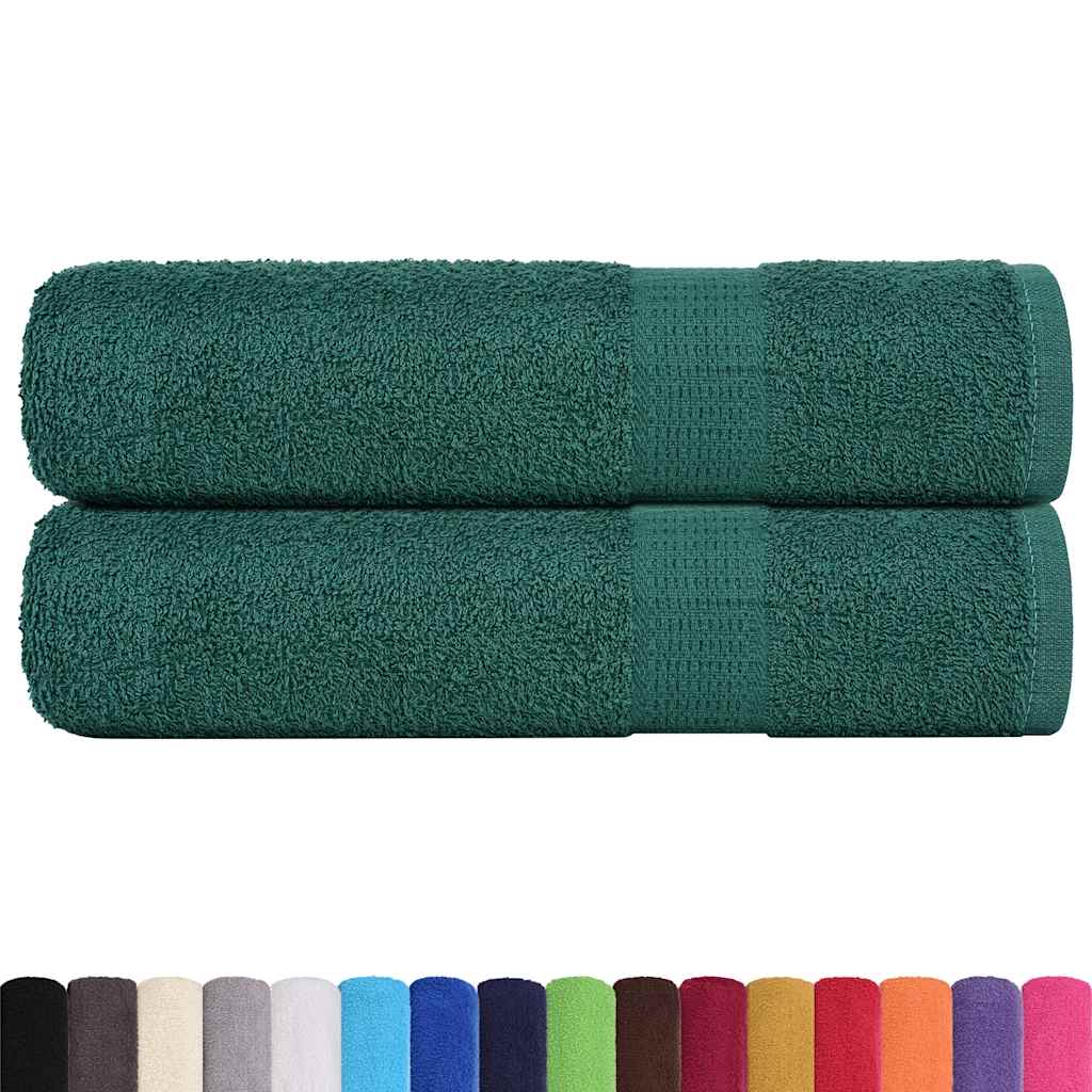 Vidaxl Bath towels 2 ST 100x150 cm 360 g m² 100% cotton green