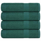 Vidaxl badhanddoeken 4 st 100x150 cm 360 g m² 100% katoen groen