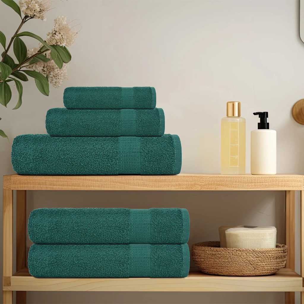 Toallas de baño Vidaxl 4 ST 100x150 cm 360 g m² 100% de algodón verde