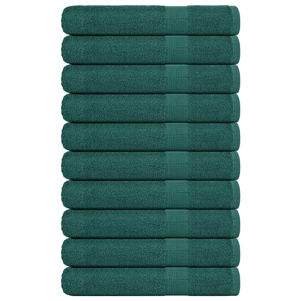 Vidaxl sauna towels 10 st 80x200 cm 360 g m² 100% cotton green