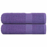 Vidaxl shower towels 2 st 70x140 cm 360 g m² 100% cotton purple