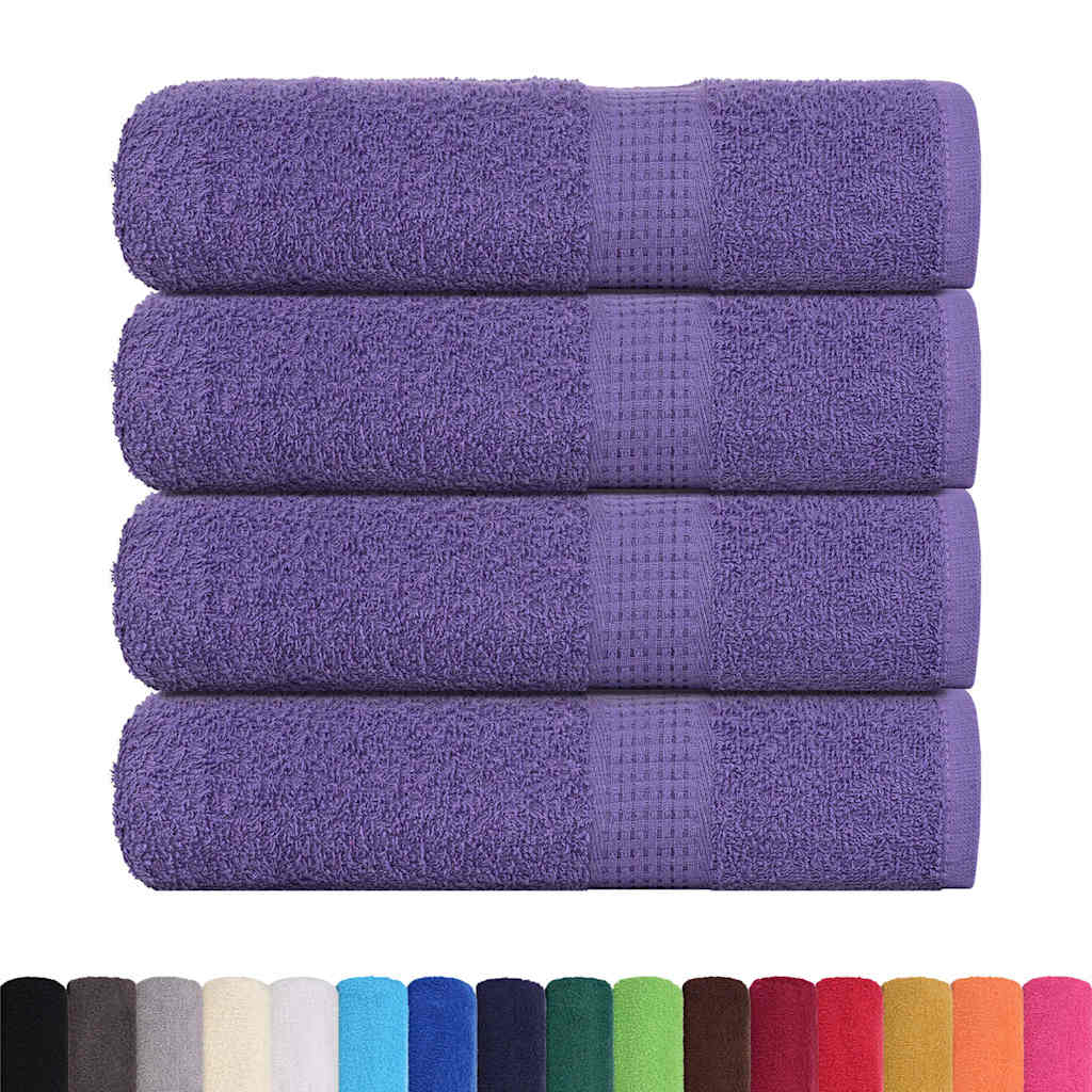 Toallas de ducha Vidaxl 4 ST 70x140 cm 360 g m² 100% de algodón morado